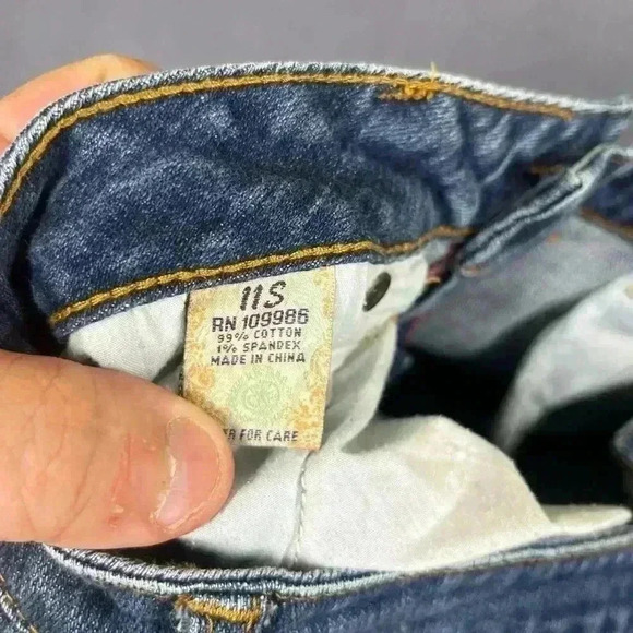 American Rag Cie Boot Cut Jeans Womens 11s Blue Denim Faded Short cute (0370) - Picture 3 of 11